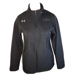 Under Armour Coldgear Black Jacket/Coat Hidden Hood Zip up Size Small